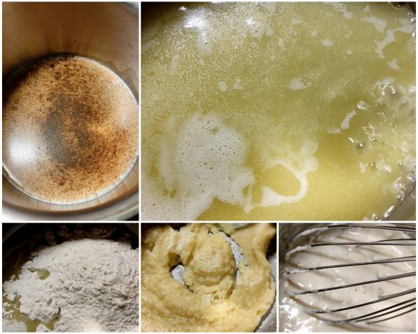 preparation of the béchamel sauce