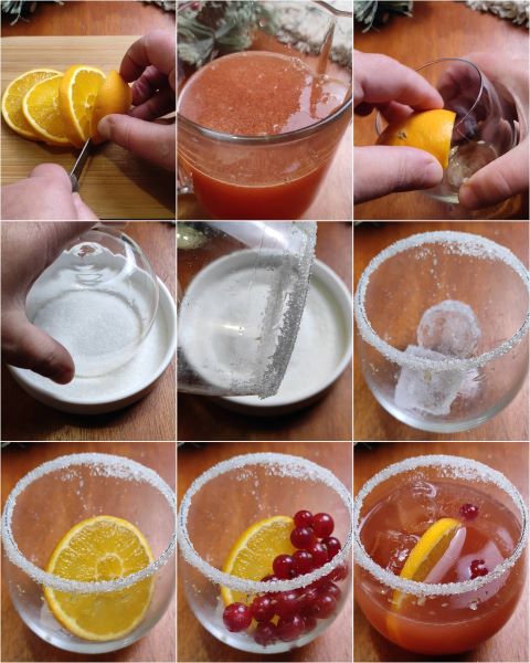 preparation of the Christmas spritz