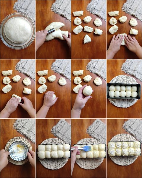 preparation of the sweet brioche bread