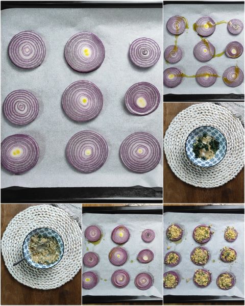 preparing baked gratinated onions