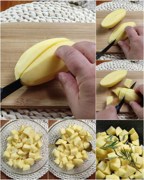 preparing crispy skillet potatoes