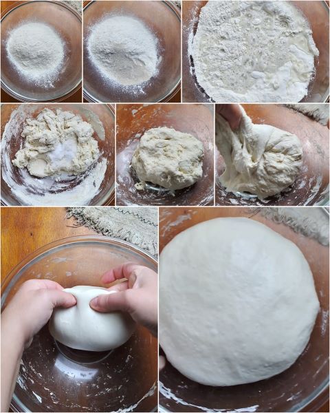 preparing the dough