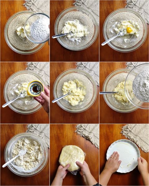 preparing the shortcrust pastry