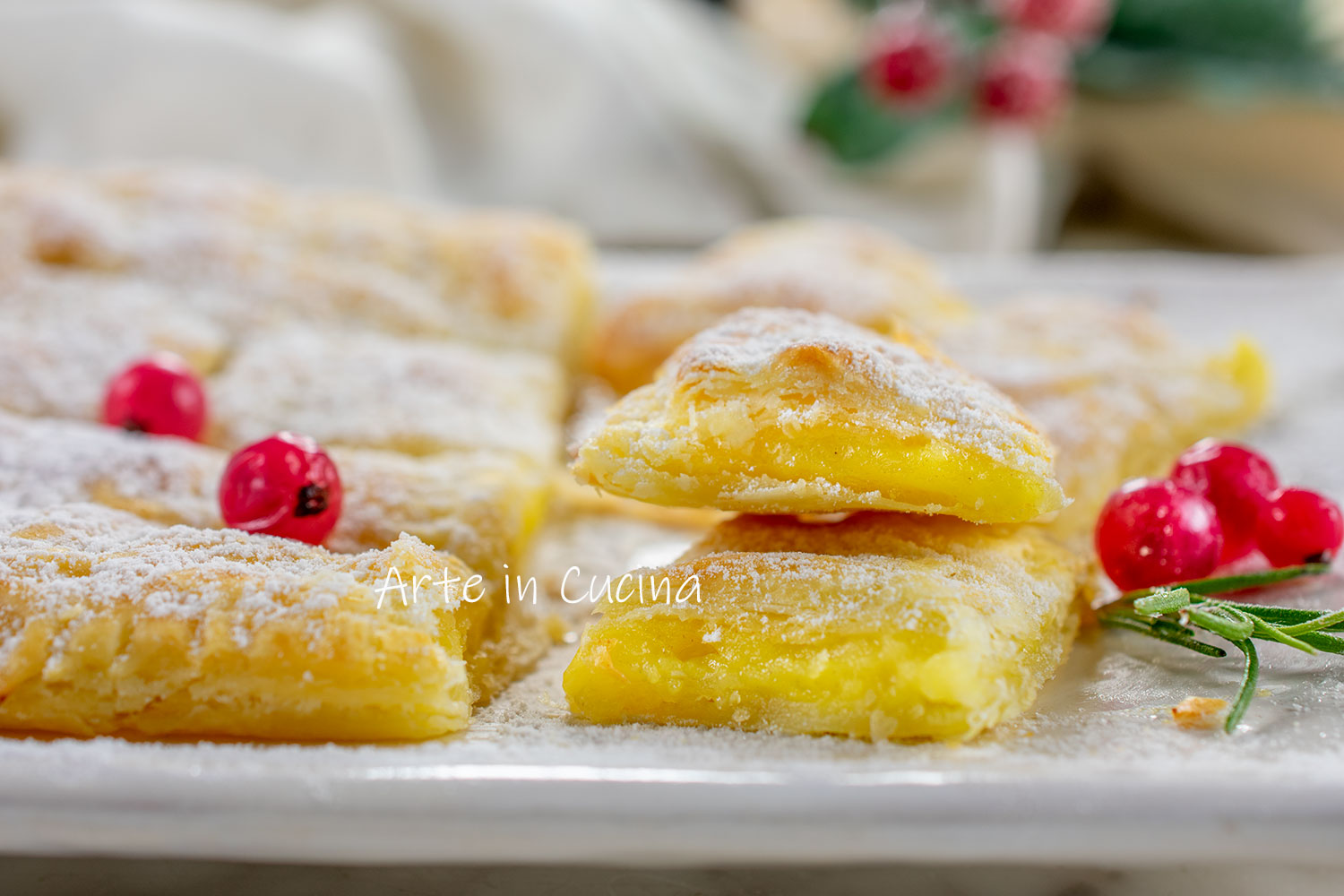 Puff Pastry Quilt with Custard