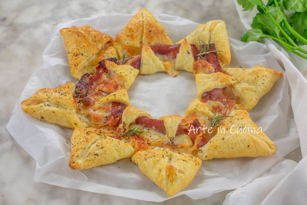 Puff Pastry Star with Speck and Provolone