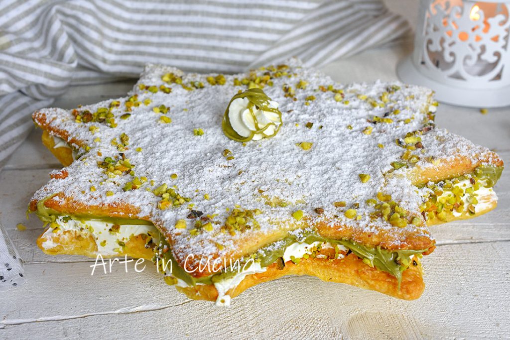 Puff pastry paradise star with pistachio