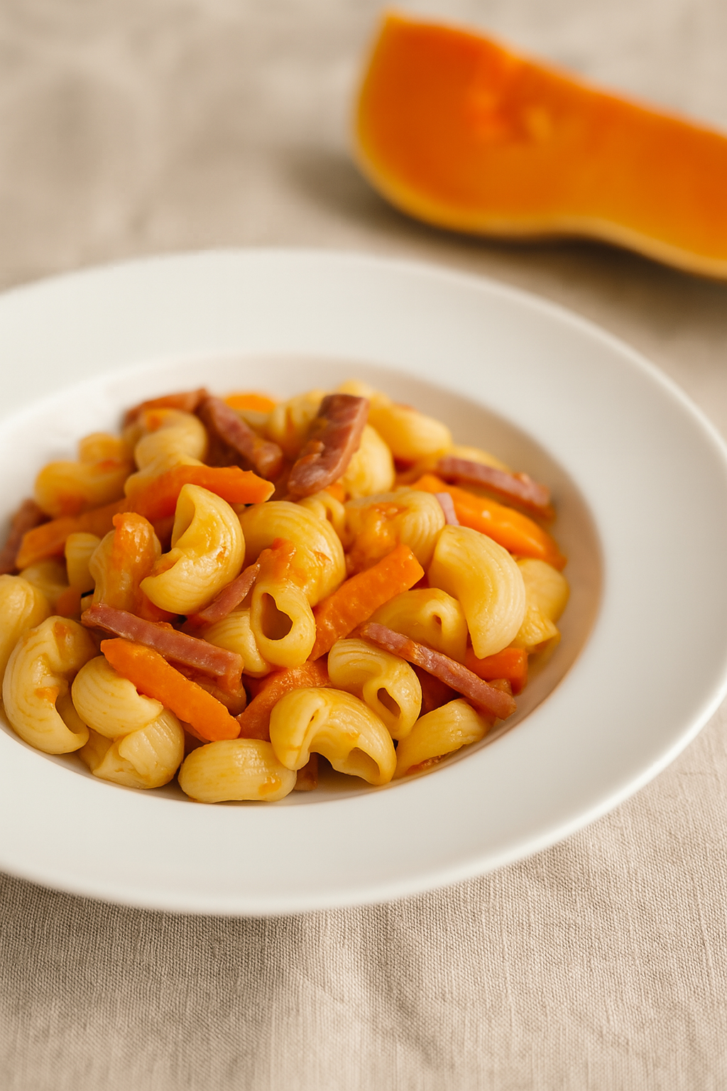 Pumpkin and Speck Pasta