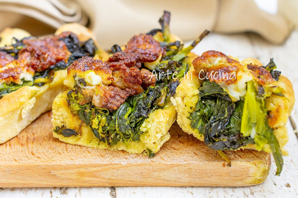 Quick Pizza Boats with Sausage and Broccoli Rabe