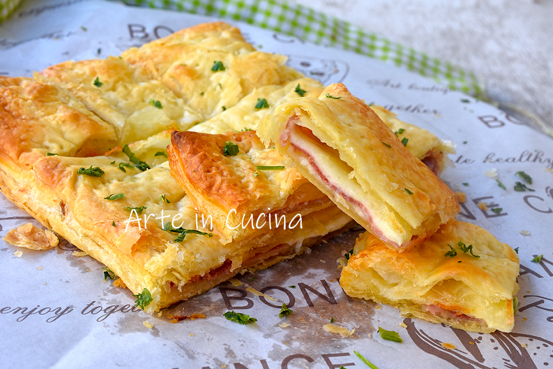 Quick Rustic Speck and Stracchino with Puff Pastry