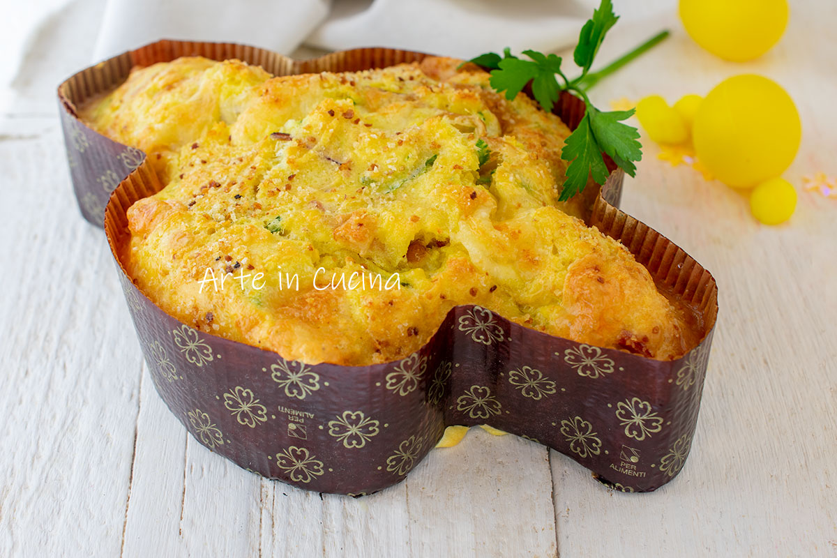 Quick Savory Colomba with Zucchini and Speck