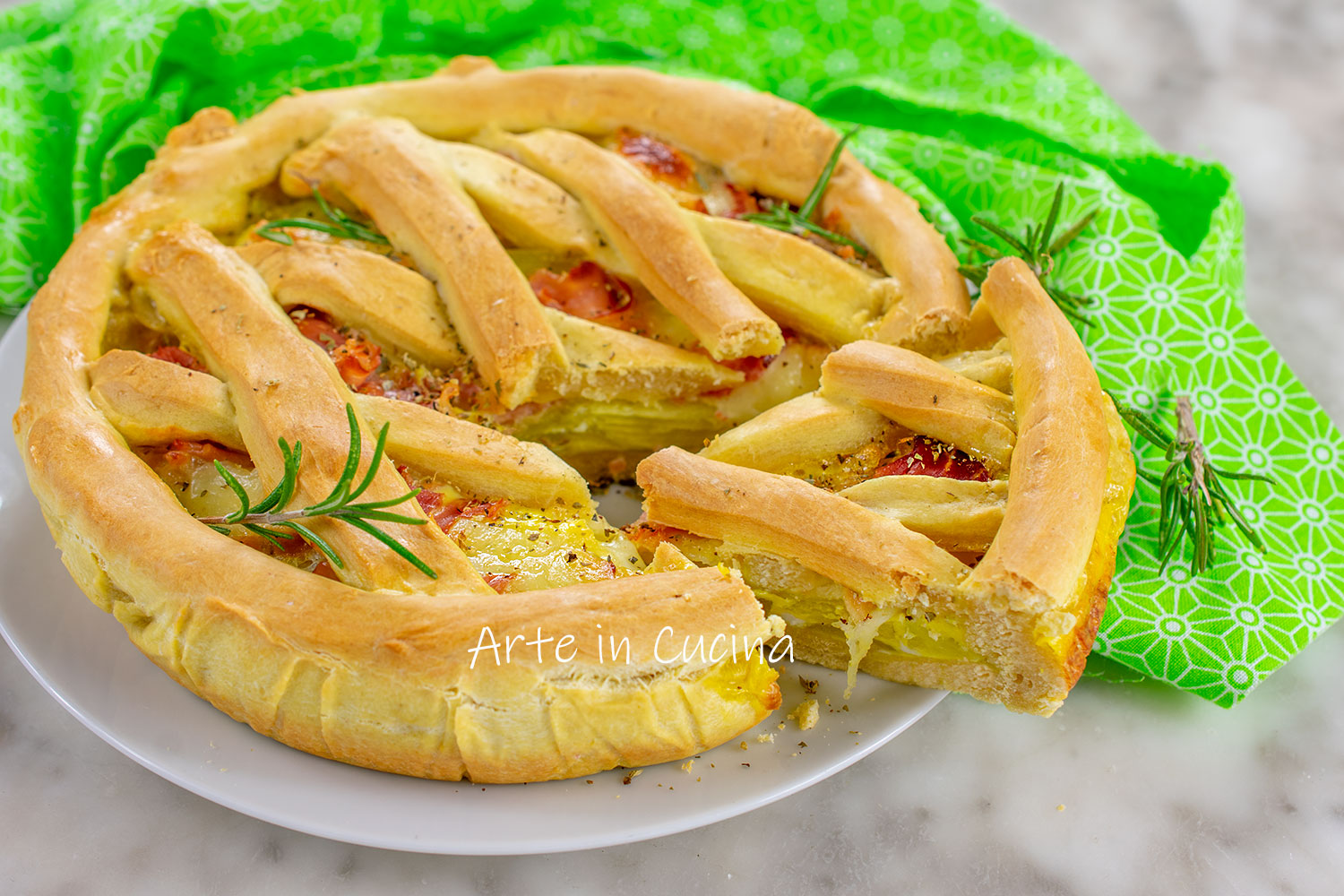 Quick Potato and Speck Tart