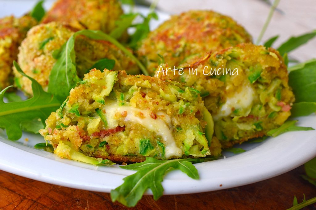 Quick Zucchini, Ricotta, and Speck Meatballs