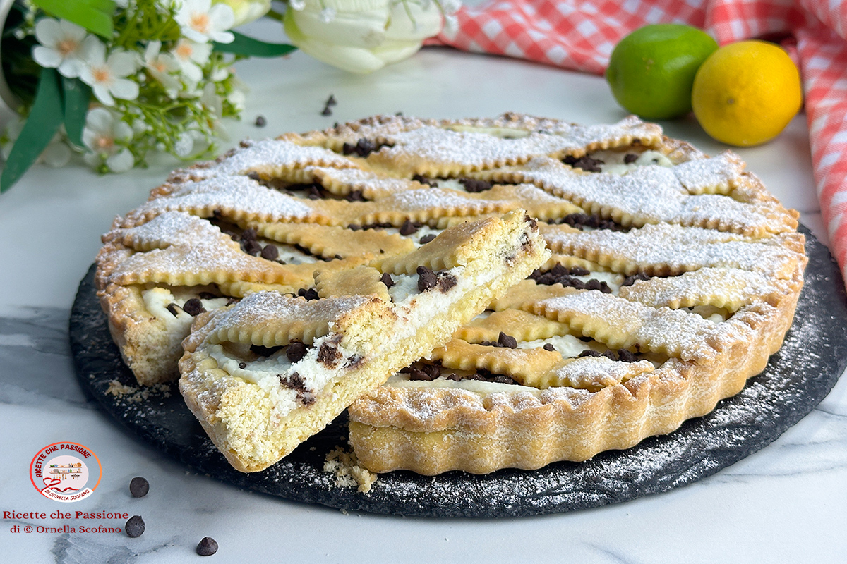 Ricotta Tart with Chocolate Chips and Extra Virgin Olive Oil