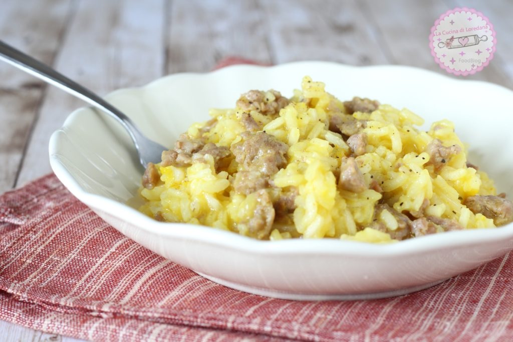 risotto with sausage and saffron