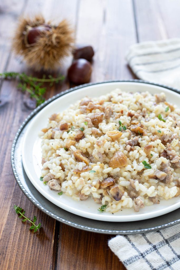 risotto sausage and chestnuts