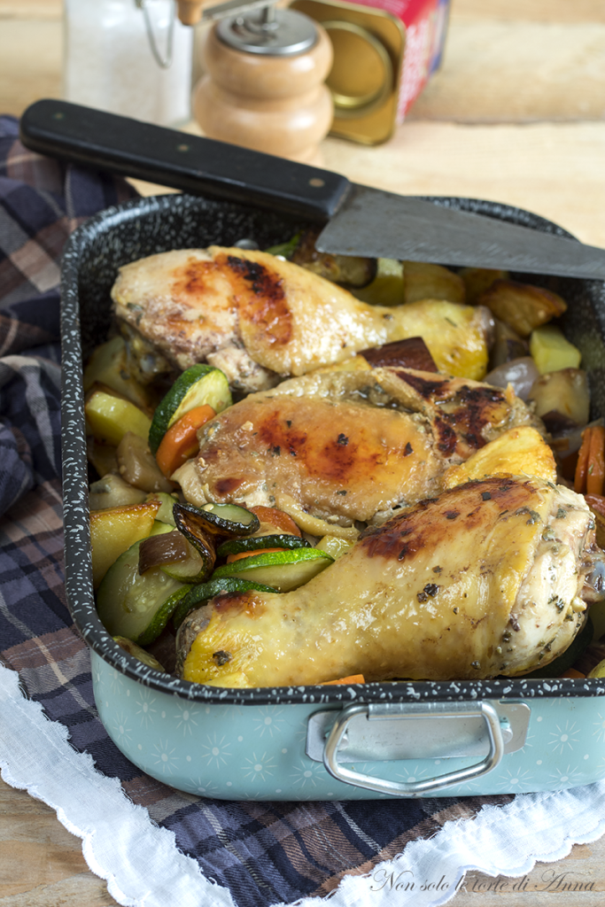 roasted drumsticks with vegetables