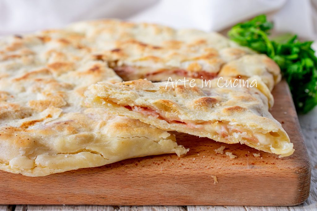RUSTIC FLATBREAD WITH MORTADELLA IN PAN no yeast