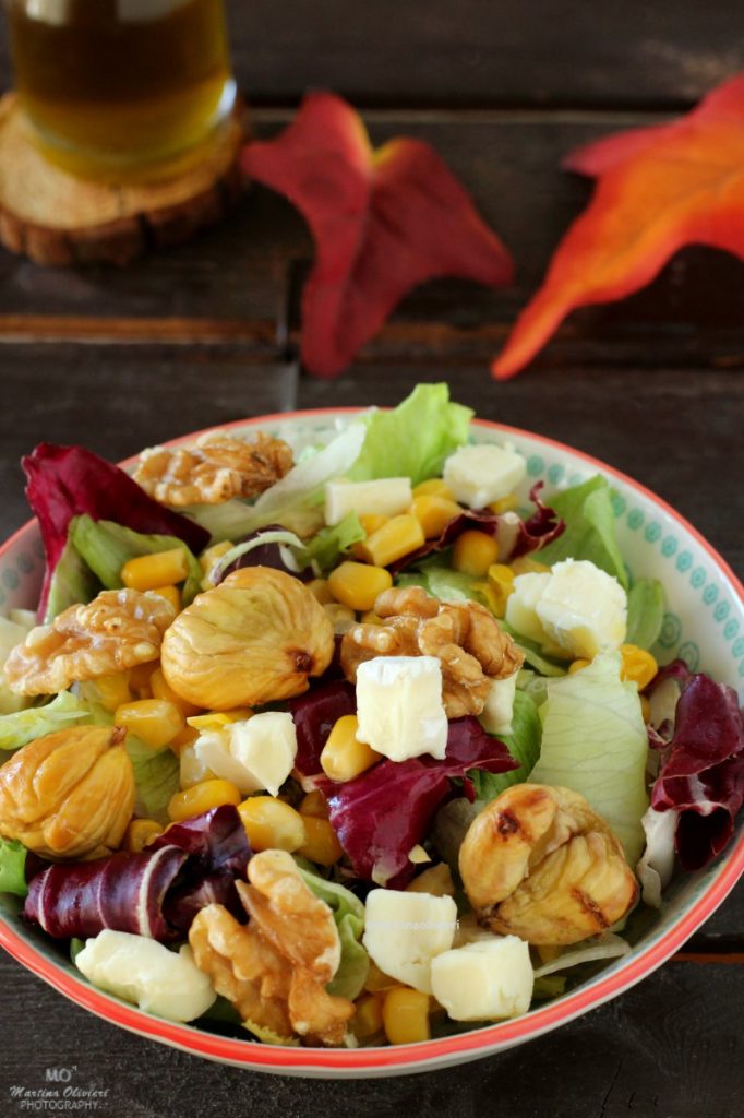 Salad with Chestnuts, Walnuts, and Brie