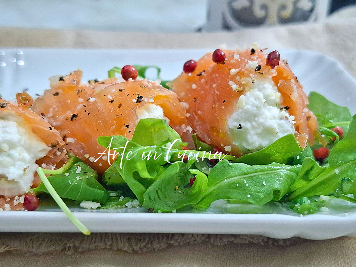 SMOKED SALMON and RICOTTA ROLLS