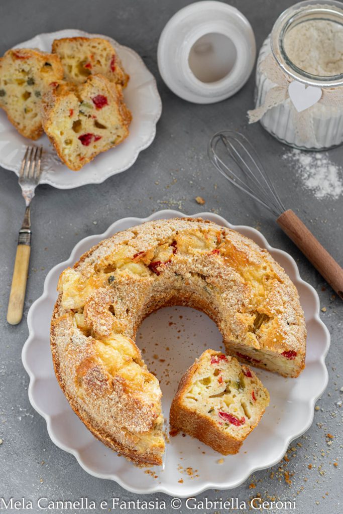 savory bundt cake with vegetables