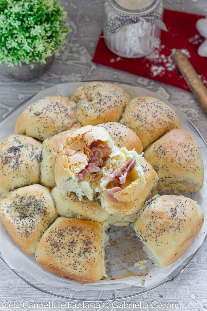 savory danube with cooked ham