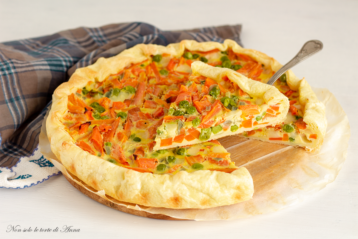 Savory Pie with Carrots and Peas