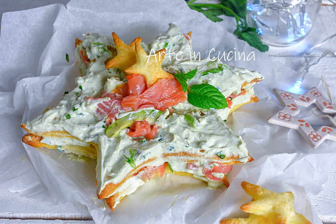 Savory Puff Pastry Star with Salmon and Avocado