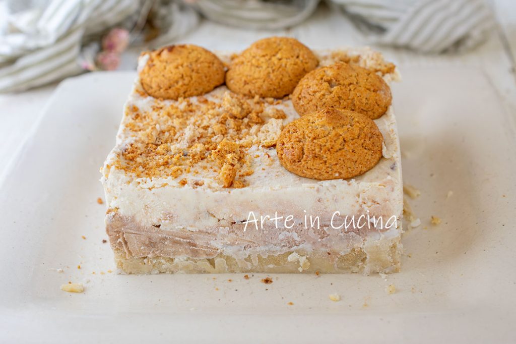 Semifreddo Tile with Amaretti and White Chocolate