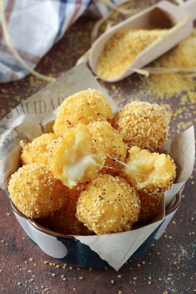 serve the balls while still hot and gooey