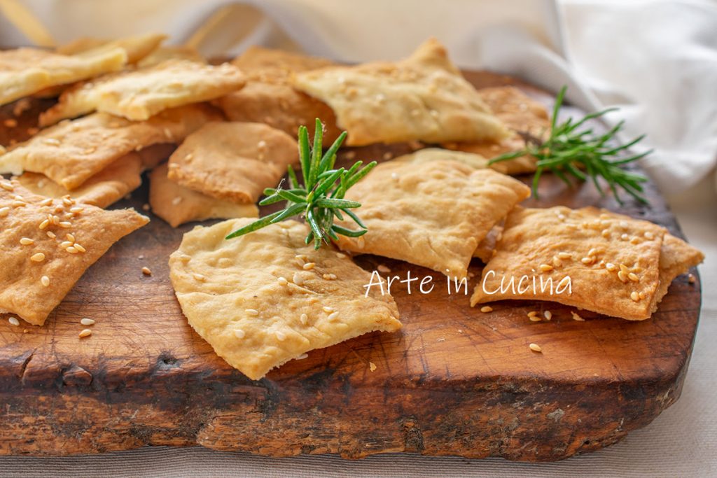 Sesame and Rosemary Saltines, Quick