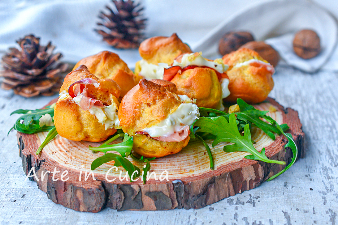 Speck and Gorgonzola Cream Puffs Quick Appetizer