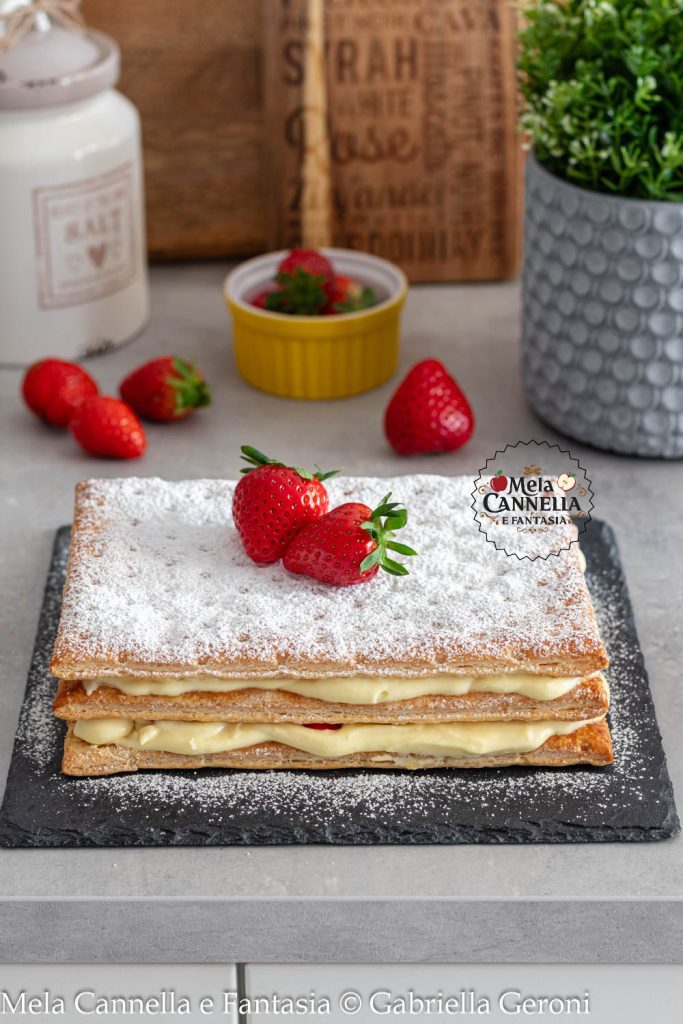 strawberry and cream millefeuille