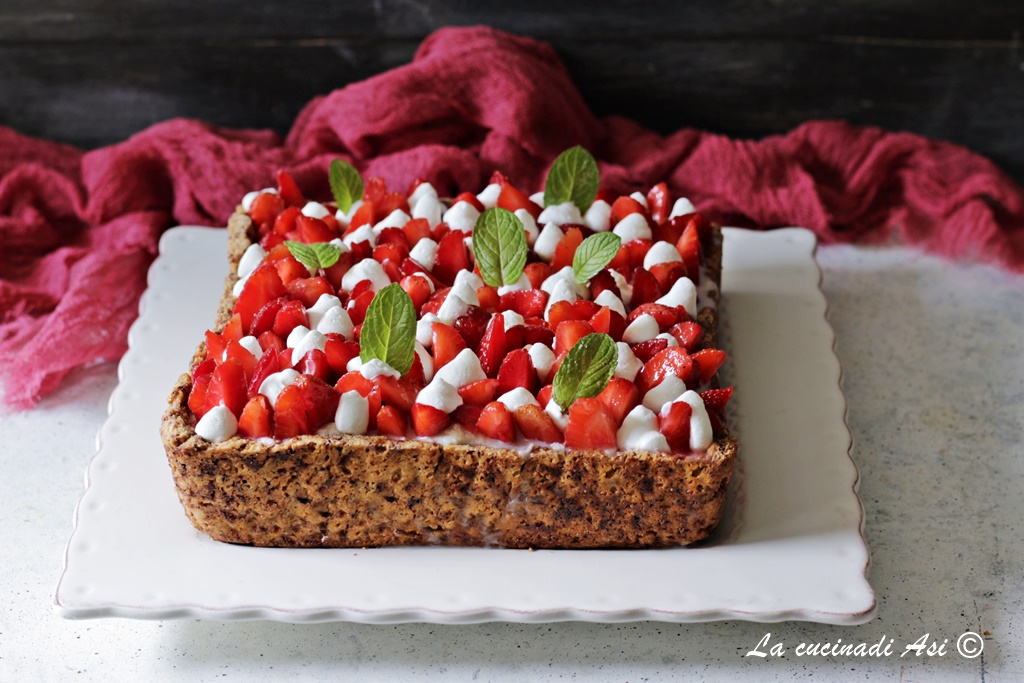 strawberry garden cake