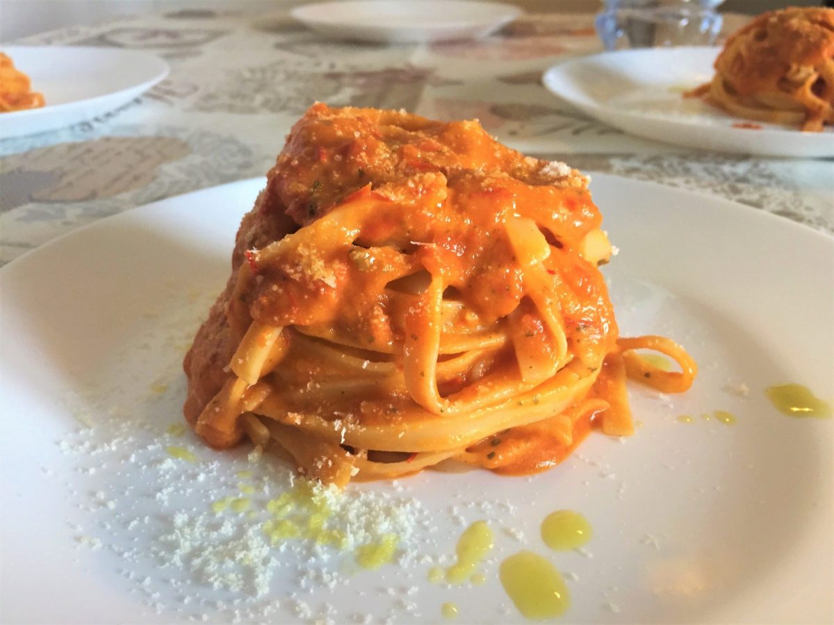 Creamy Tagliatelle with Eggplants