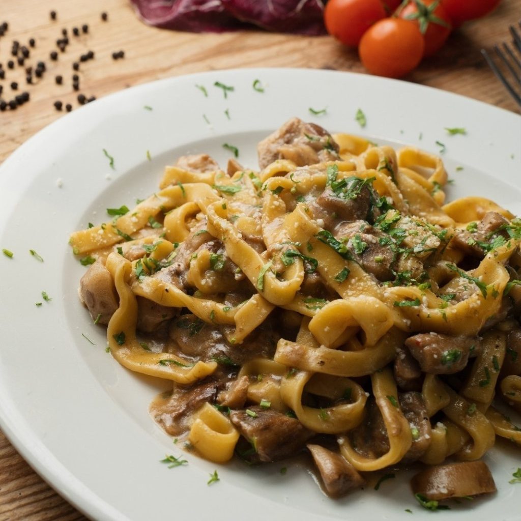 Tagliatelle with Fresh and Dried Mushrooms