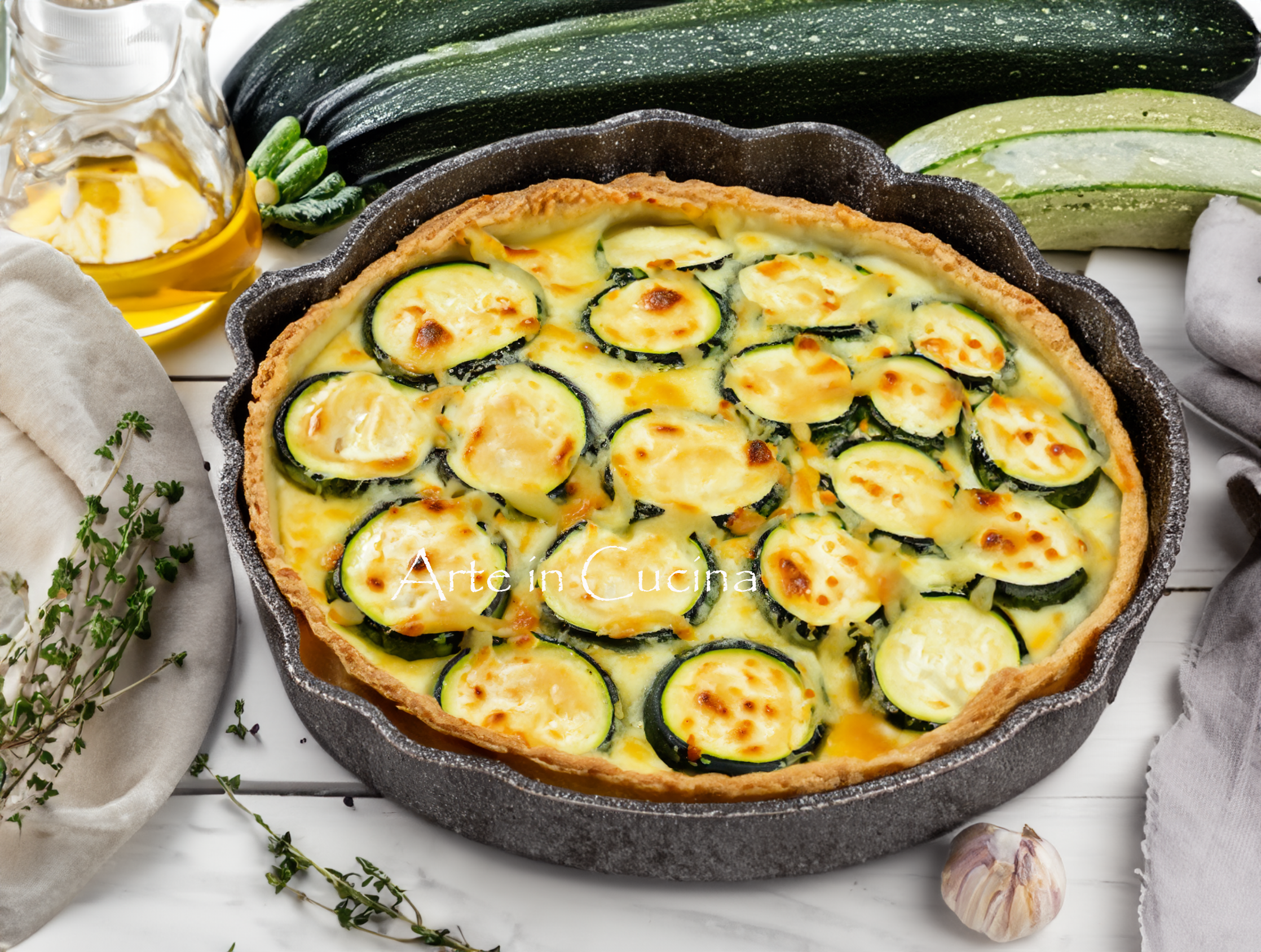 Zucchini and Cheese Tart