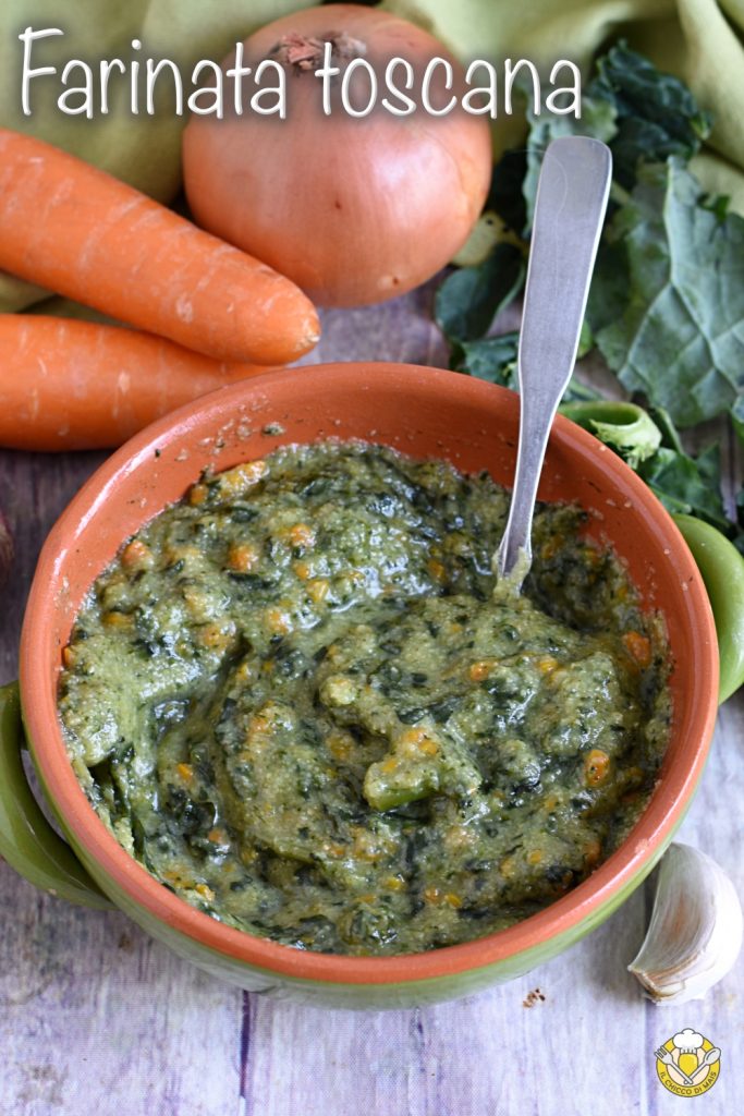 v_ Tuscan farinata with black kale original Florentine Sienese recipe with cornmeal the chicco di mais