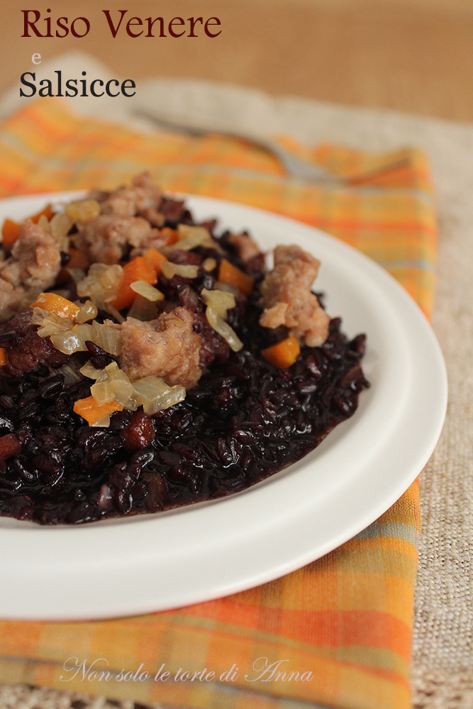 venere rice with sausages