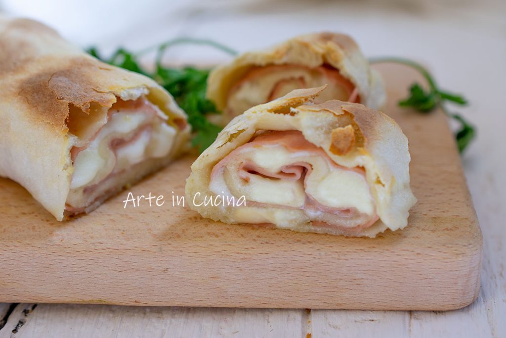 Water and Flour Roll with Mortadella