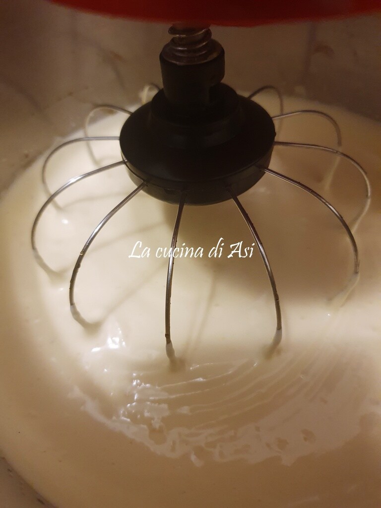 whipped sugar and eggs for celiac sponge cake