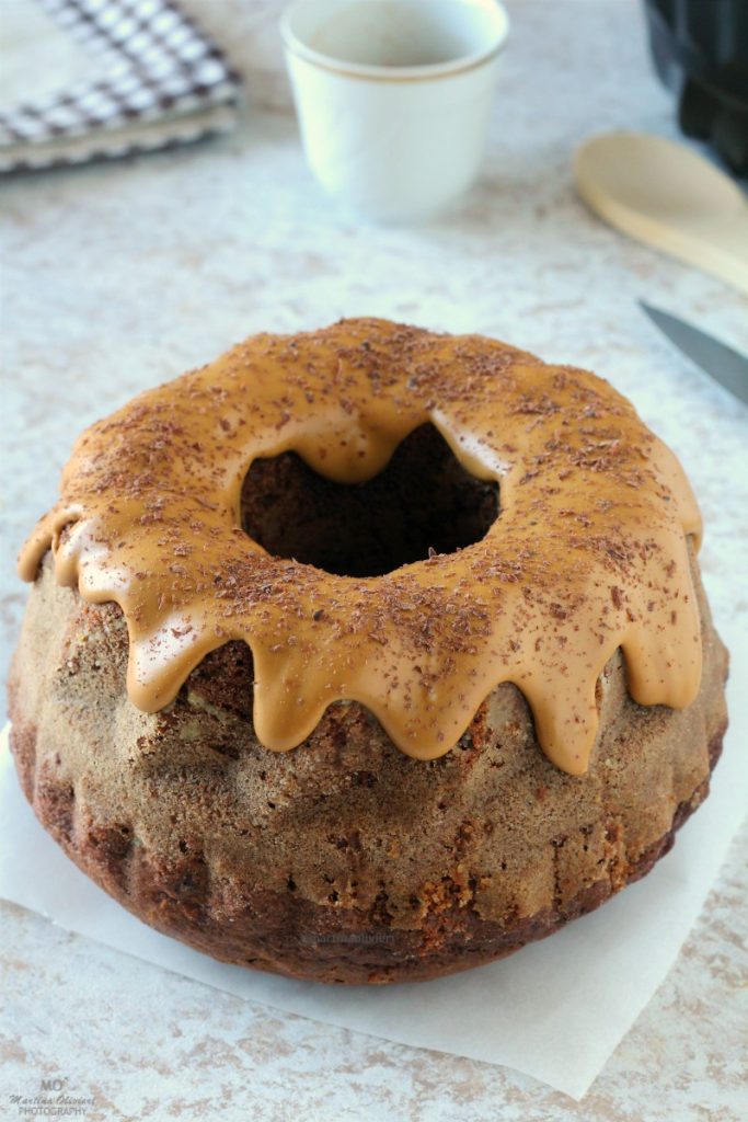 Yogurt and Cocoa Bundt Cake with Coffee Glaze