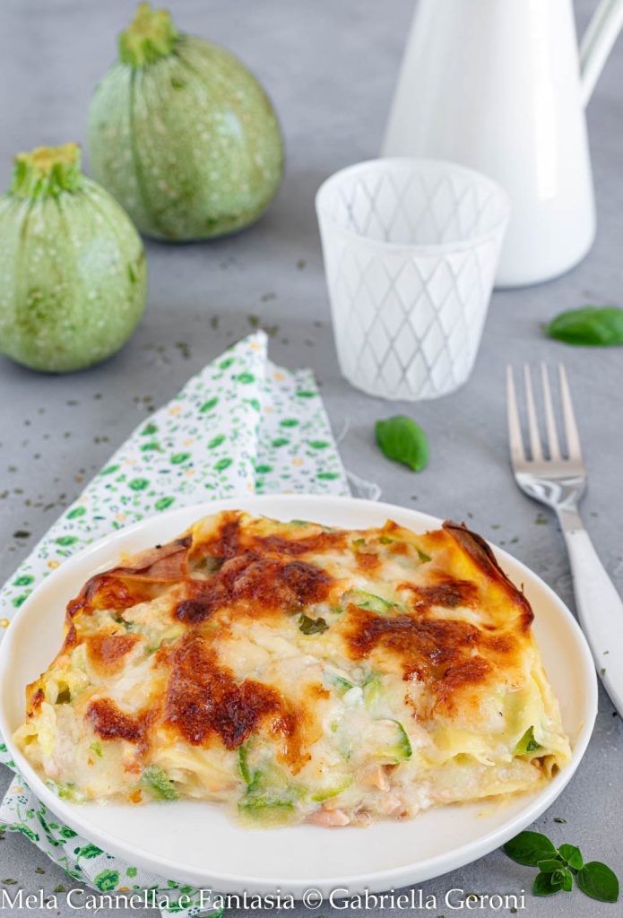 zucchini and salmon lasagna