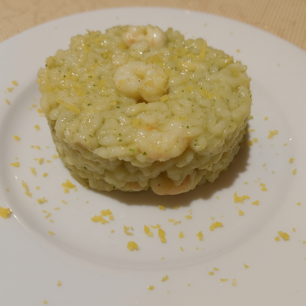 zucchini and shrimp risotto