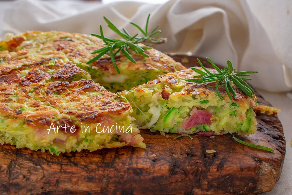 Zucchini and ham cake