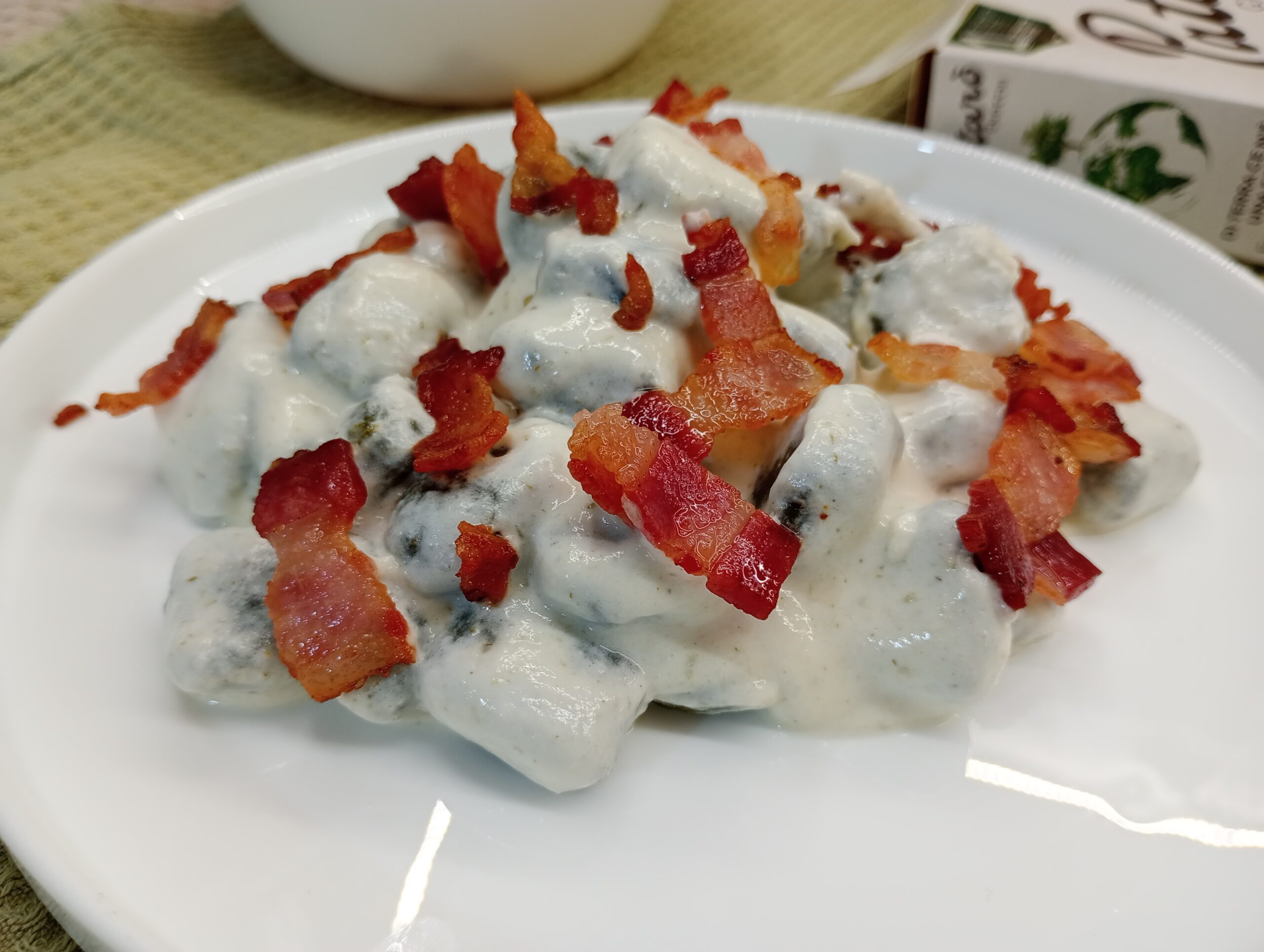 Spinach Gnocchi with Ricotta Cream