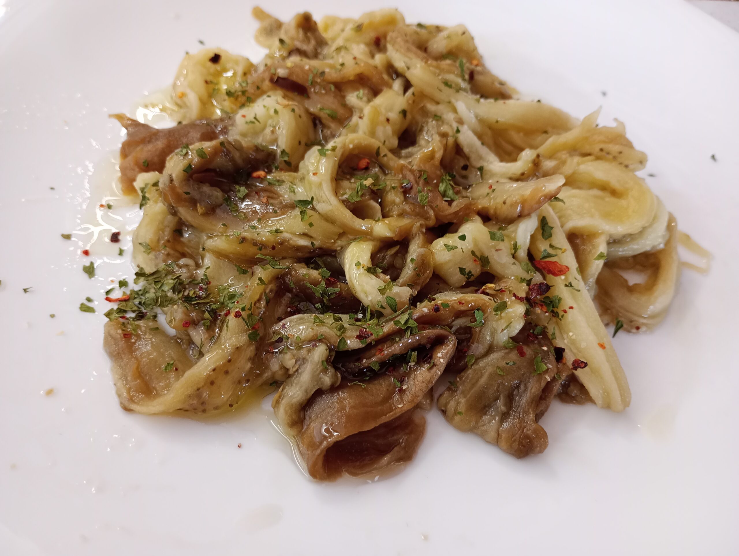 Shredded Eggplants Cooked in Air Fryer