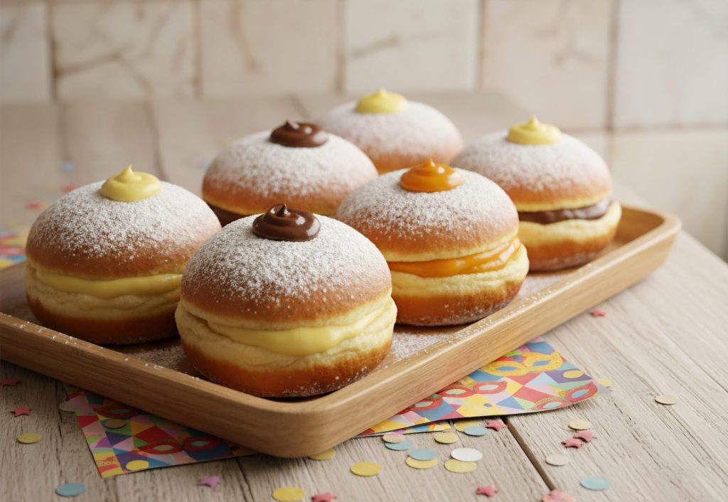 Soft Cream-Filled Donuts