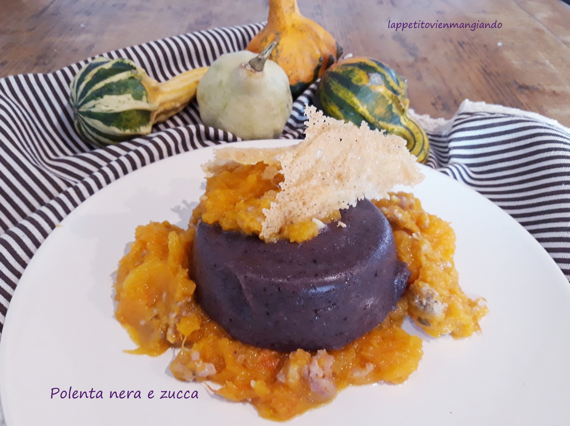 Black Polenta and Pumpkin