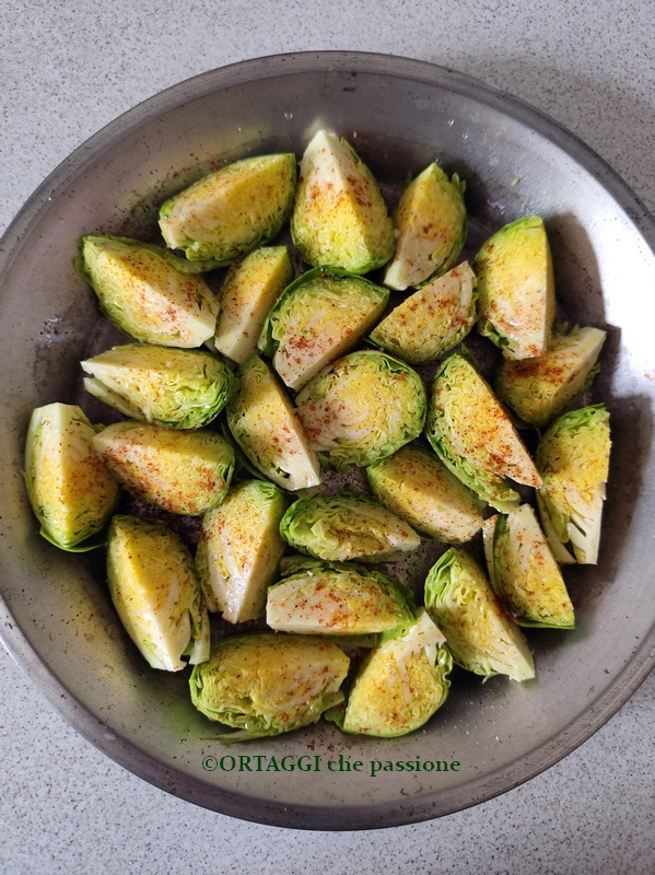 season the Brussels sprouts