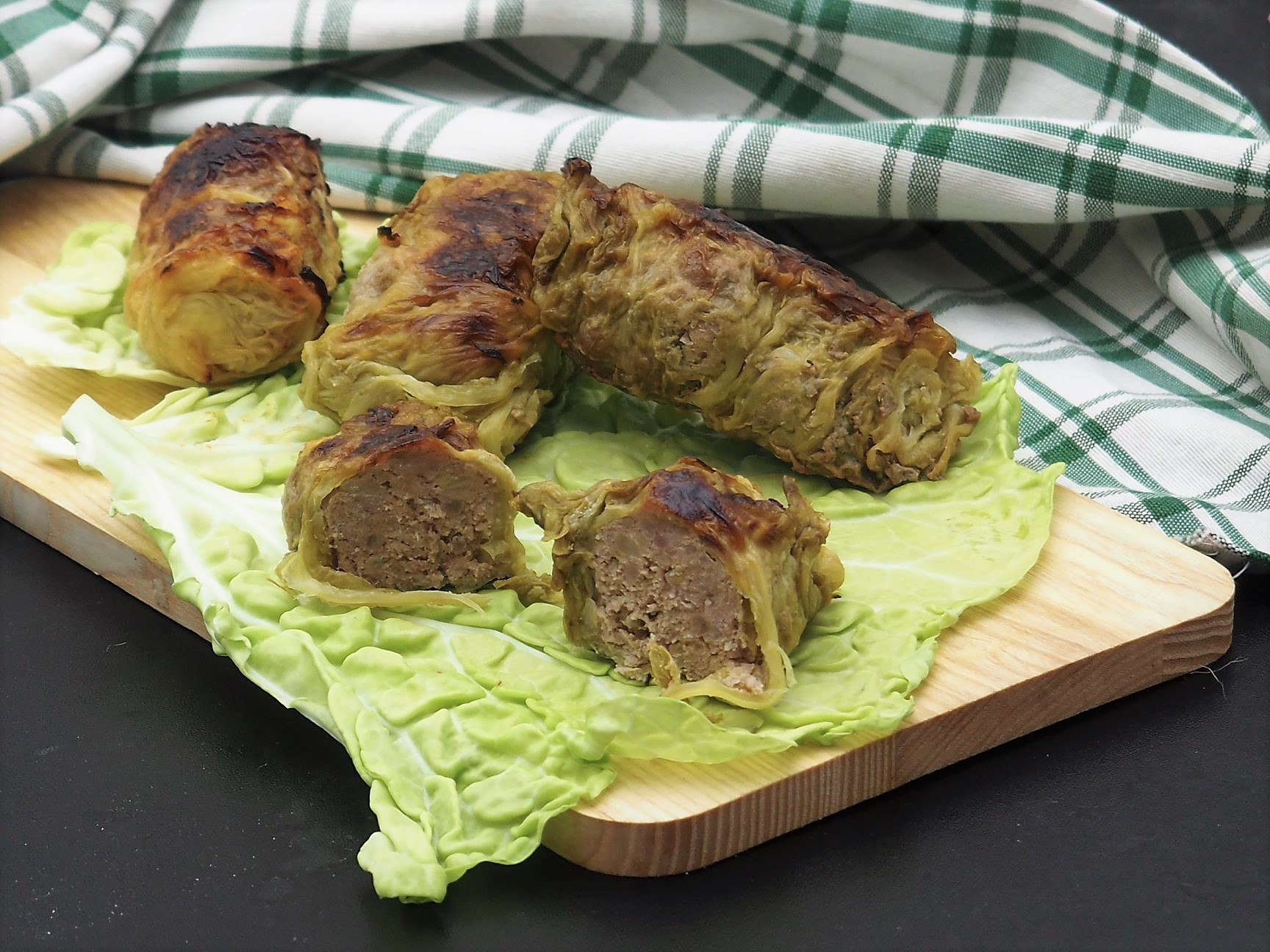 Baked Savoy Cabbage Rolls